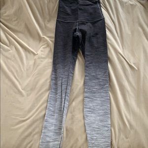 Ombré black to white Lululemon Leggings